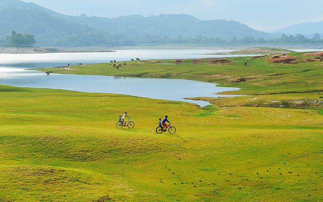 Quảng Nam: Hồ Phú Ninh mùa nước cạn đẹp như tranh vẽ - 2
